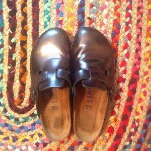 Birkenstock Boston Clog Metallic Anthracite